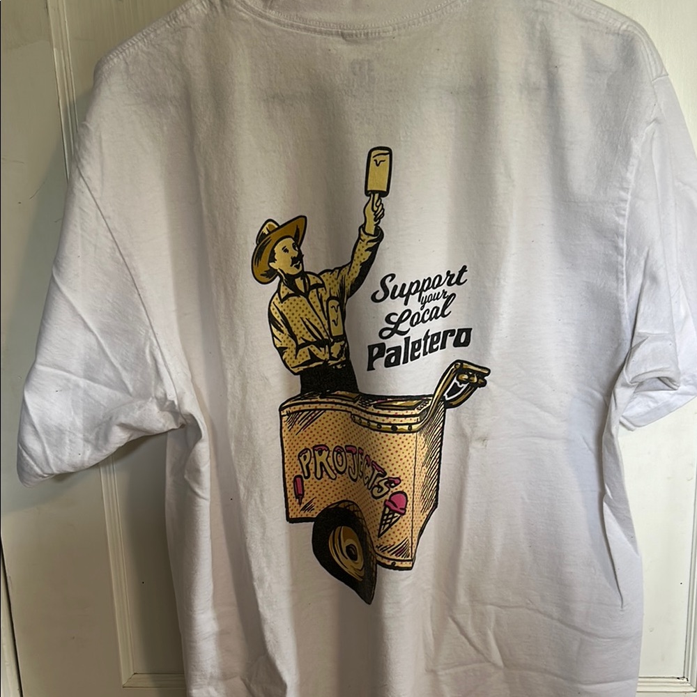 Brooklyn Projects Paletero White Crew Neck Short Sleeve Tee